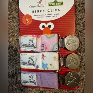 Copper Pearl x Sesame Street Binky Clips Set of 3 Pacifier Holders